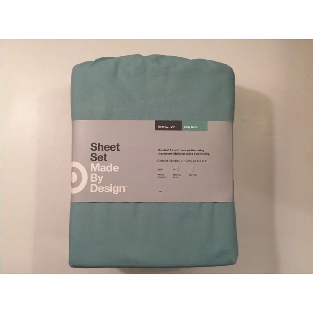 Made By Design Easy Care Sheet Set - TWIN/XL - ‘ANCIENT AQUA’